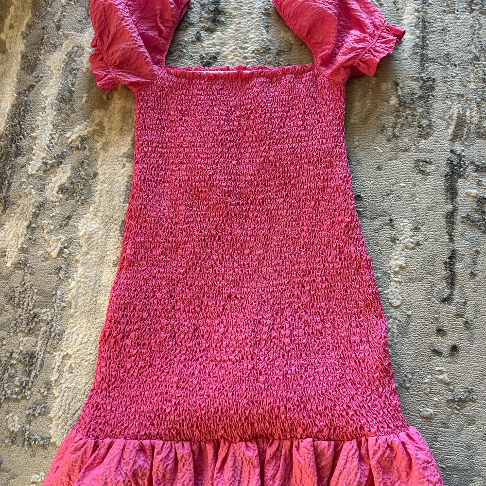 Zara Pink Textured Mini Dress